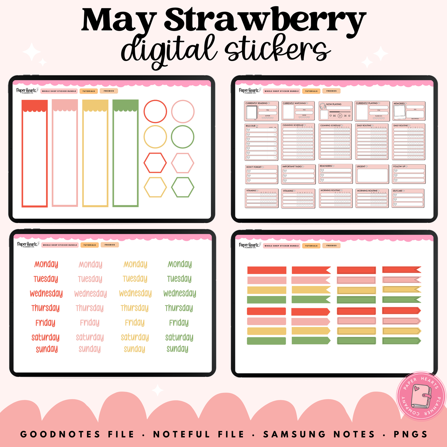 May Strawberry Stickers