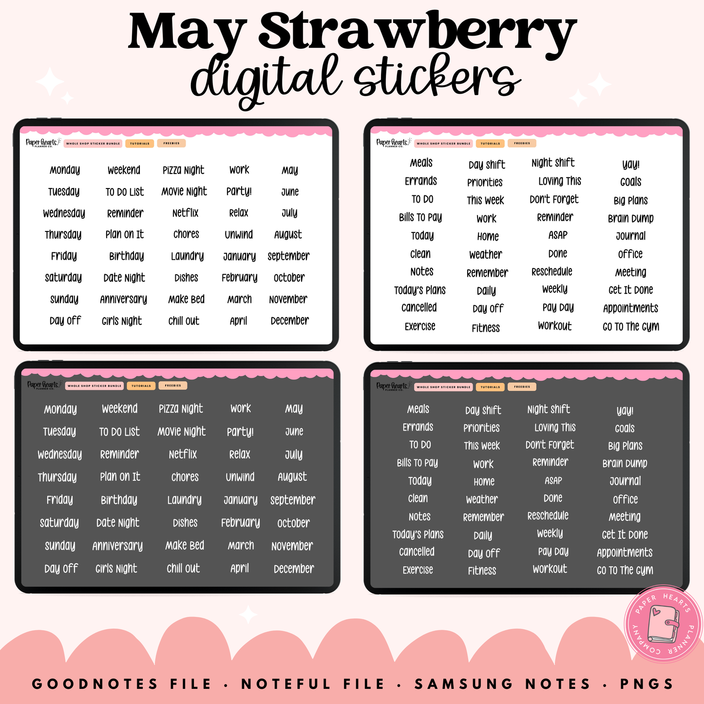 May Strawberry Stickers