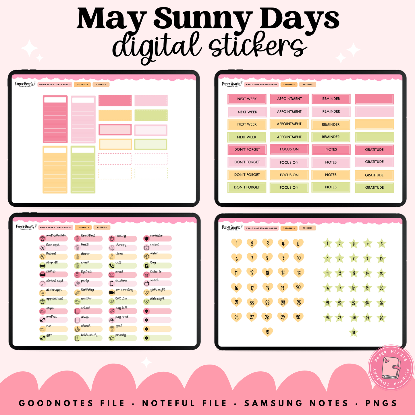 May Sunny Days Stickers
