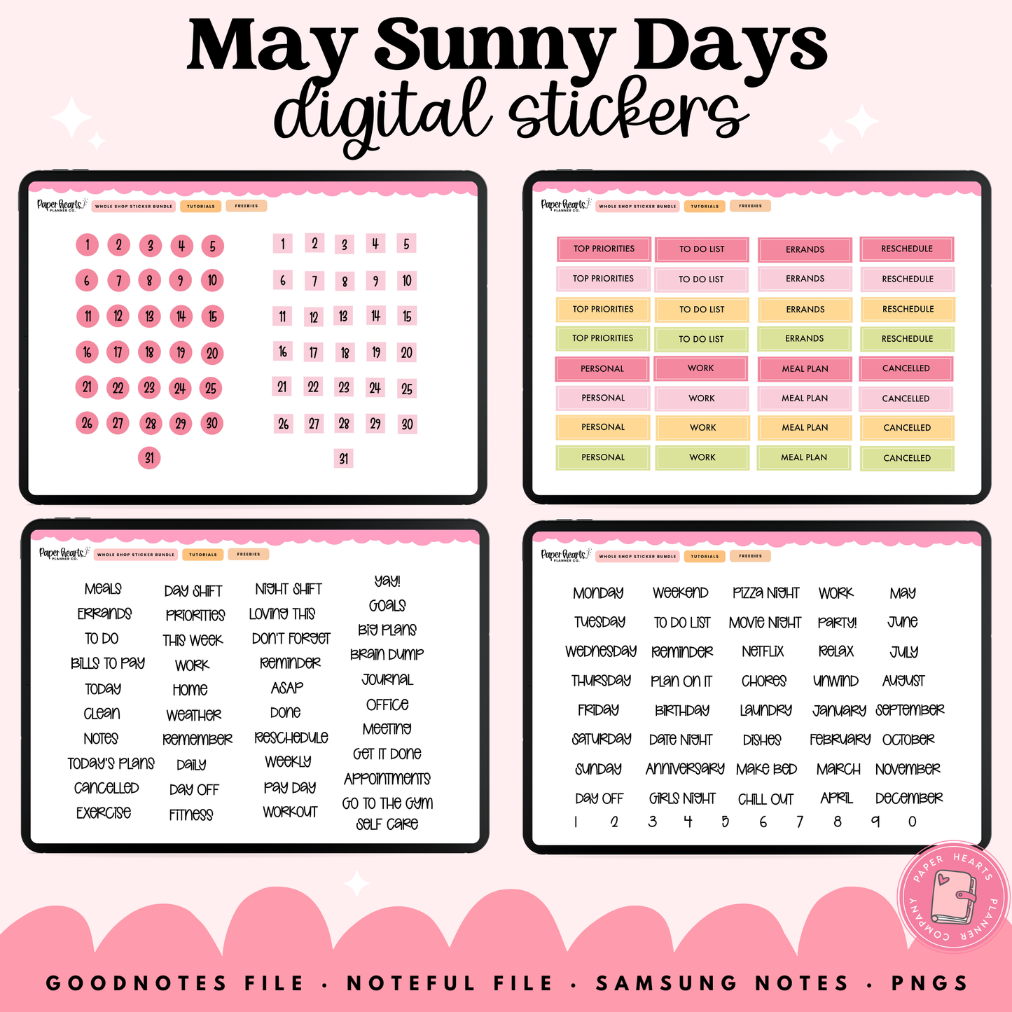 May Sunny Days Stickers