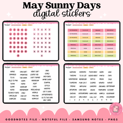 May Sunny Days Stickers
