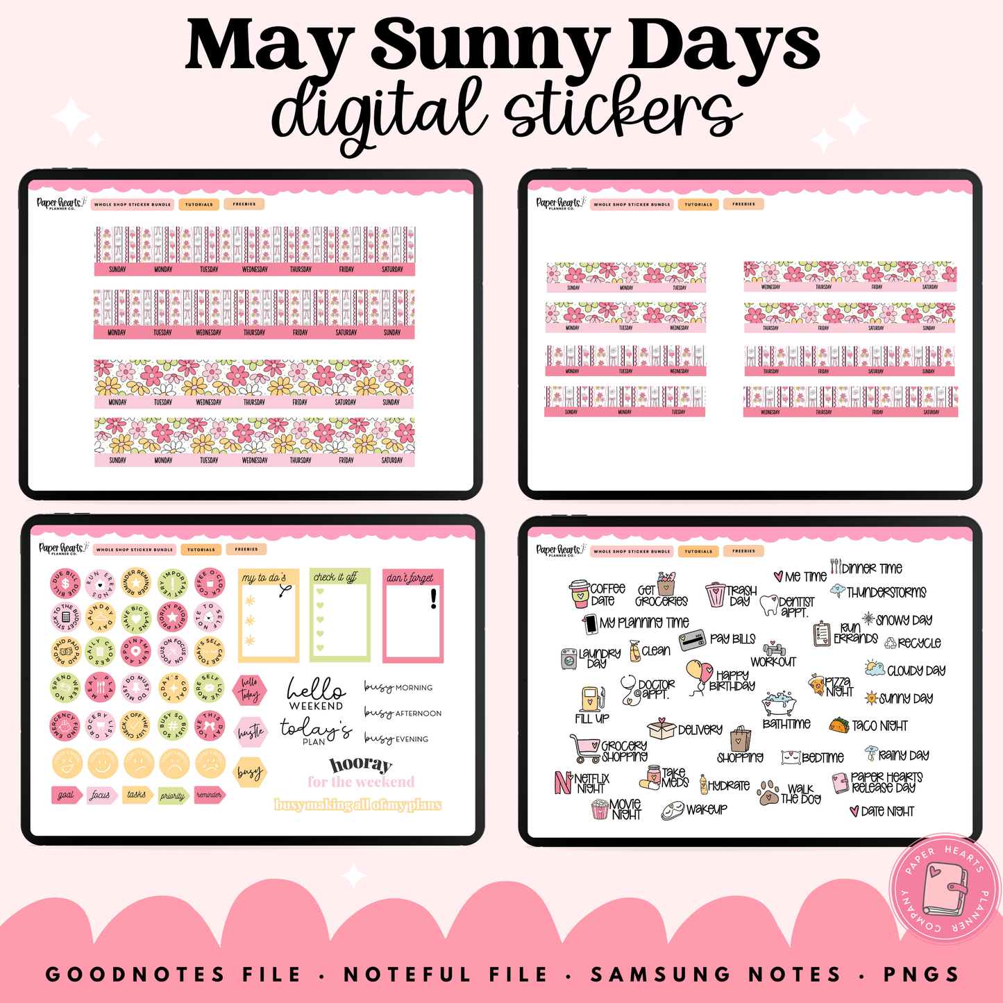 May Sunny Days Stickers