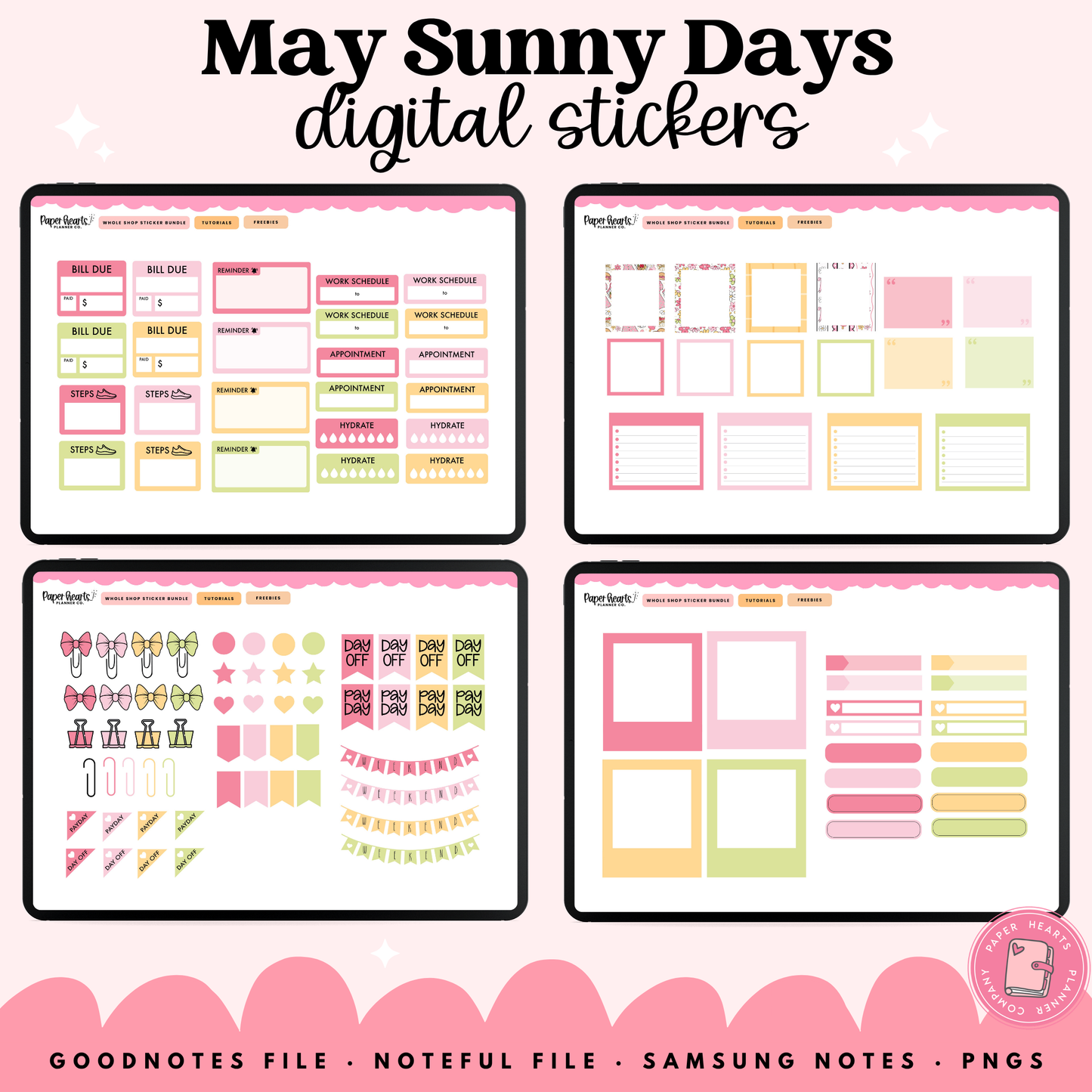 May Sunny Days Stickers