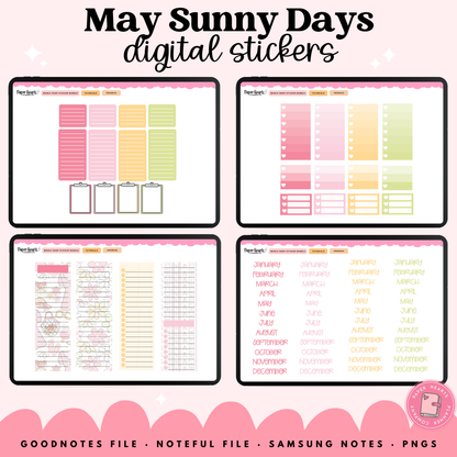 May Sunny Days Stickers