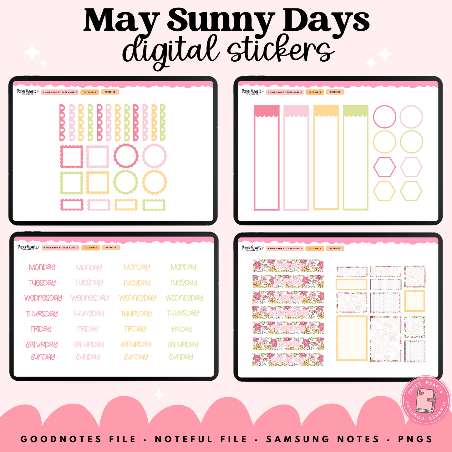 May Sunny Days Stickers