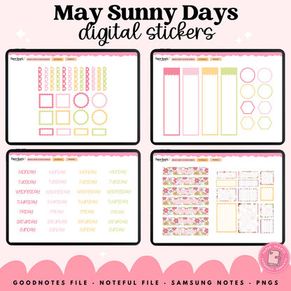 May Sunny Days Stickers