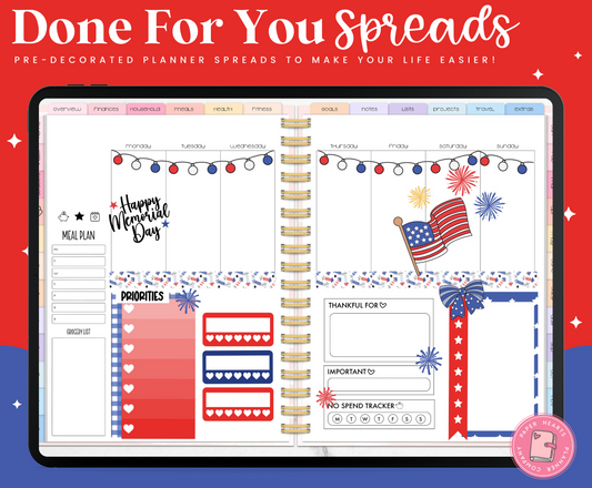 Memorial Day Done For You Sticker Set Widget Layout