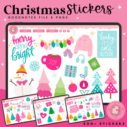 Merry & Bright Christmas Stickers