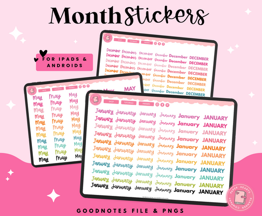 Month Stickers