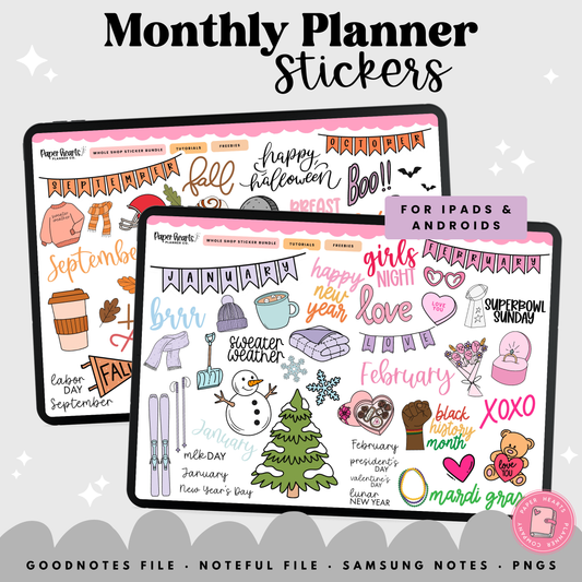 Monthly Planner Stickers