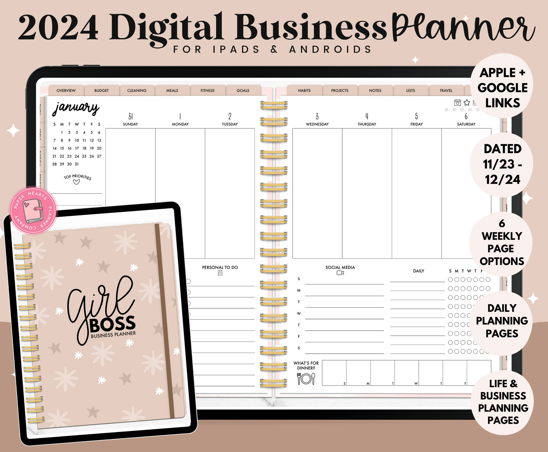 Digital Budget Planner - 2024 Dated. – Papers by Jessica Ann