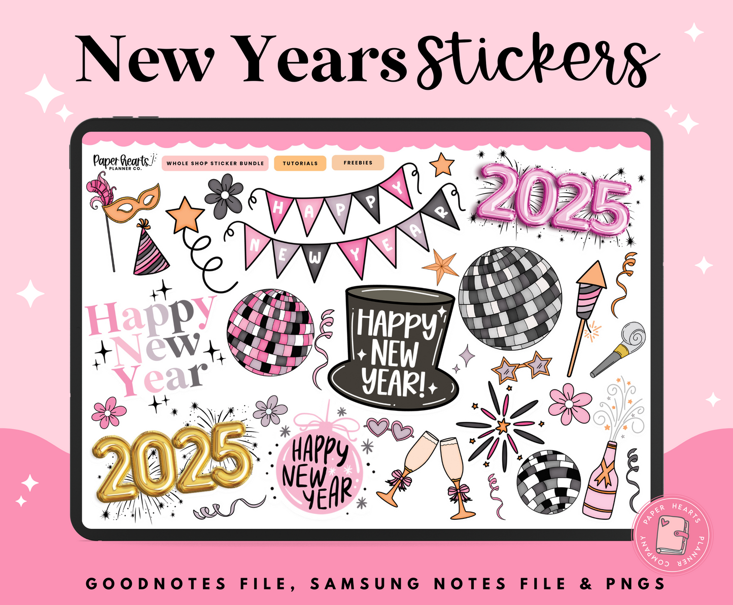 New Years 2025 Stickers