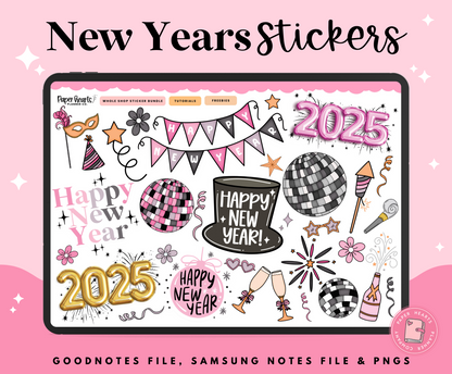 New Years 2025 Stickers