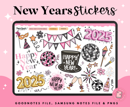 New Years 2025 Stickers