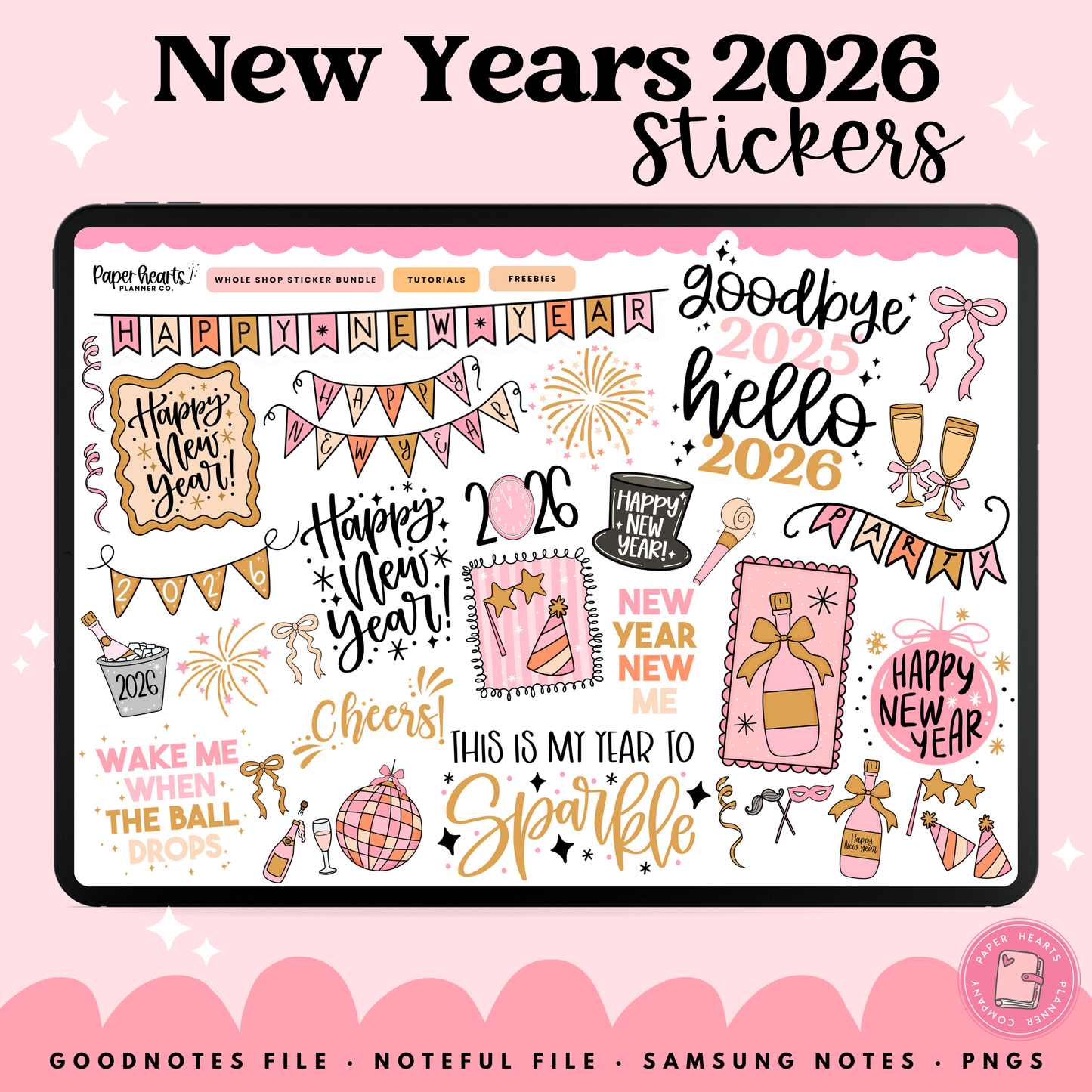 New Years 2026 Stickers