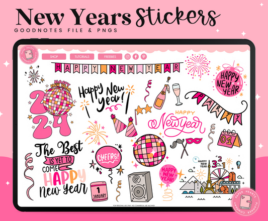 2024 New Years Stickers