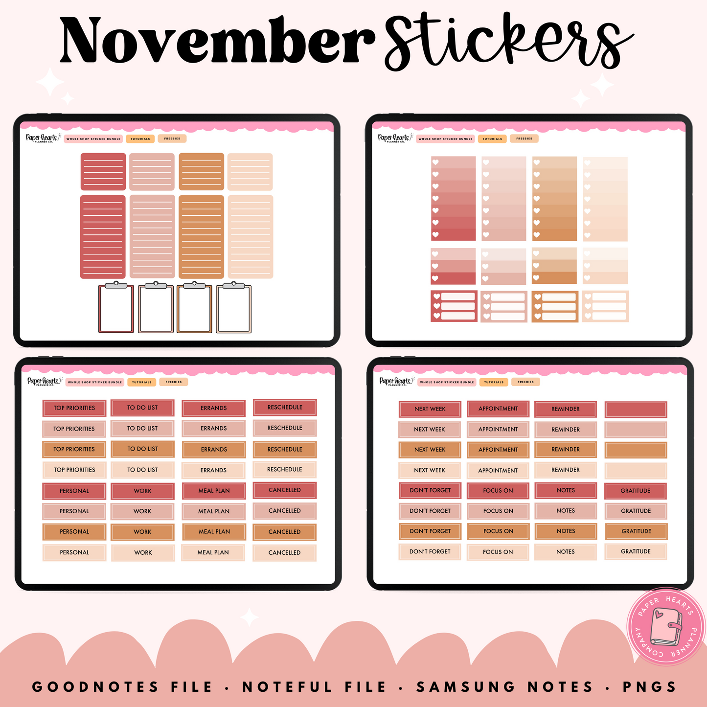 November Stickers 2025