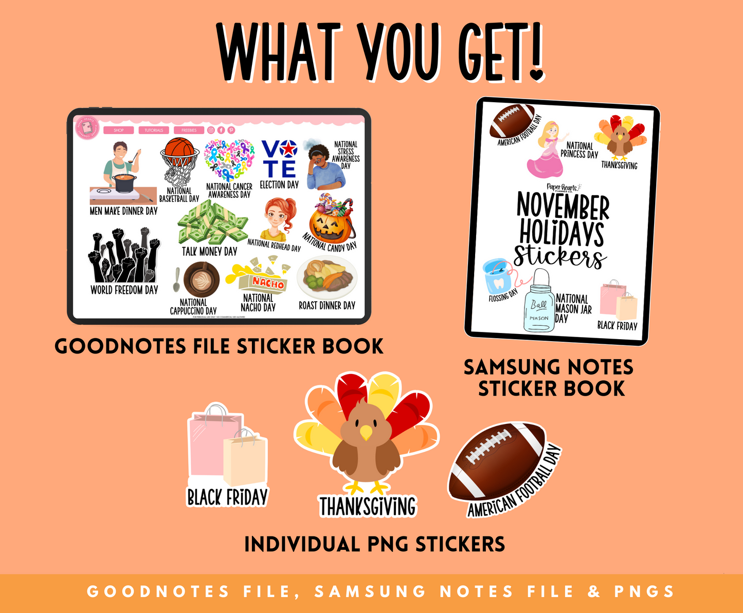 November Holiday Stickers