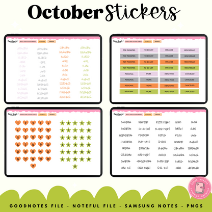 October Sweet Treats Stickers