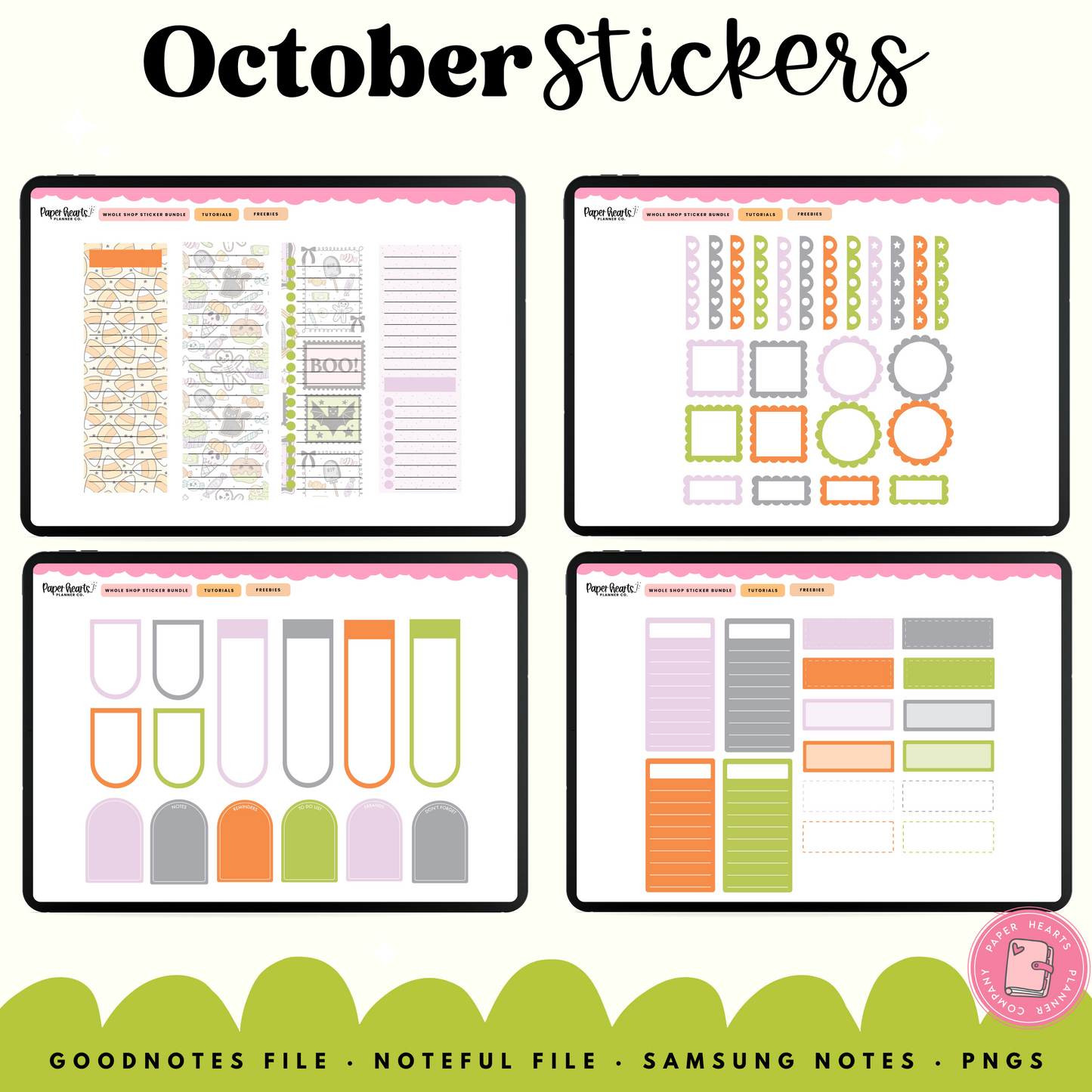 October Sweet Treats Stickers