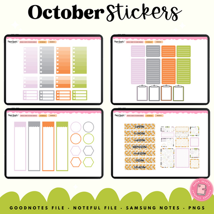 October Sweet Treats Stickers