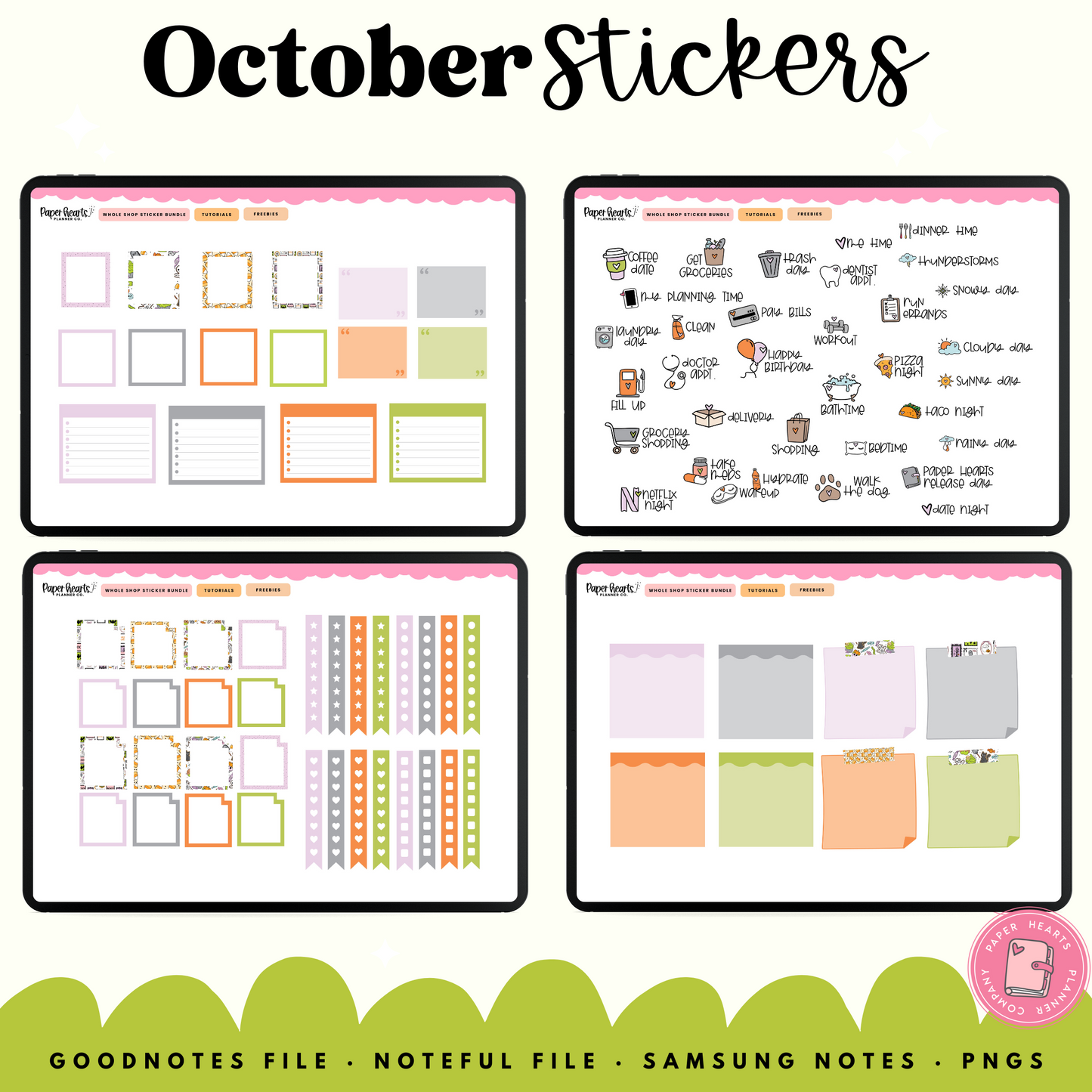 October Sweet Treats Stickers
