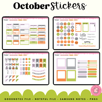 October Sweet Treats Stickers