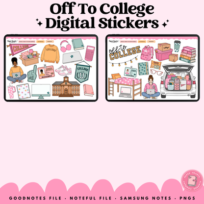 Off To College Stickers