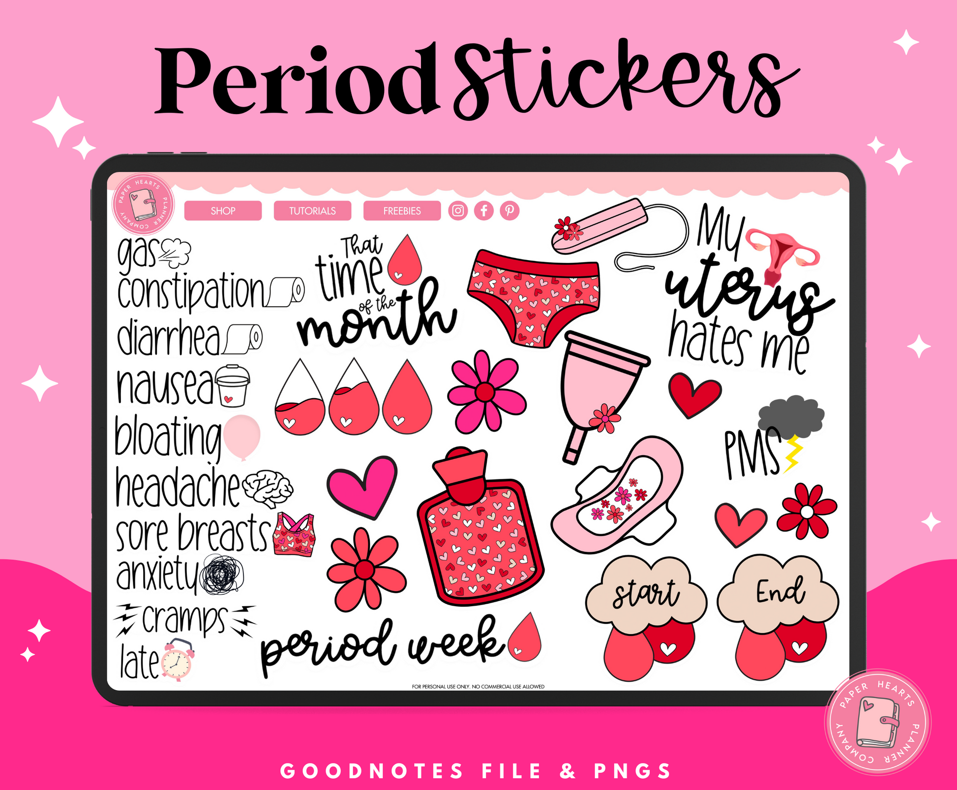 Period Stickers – Paper Hearts Planner Co.
