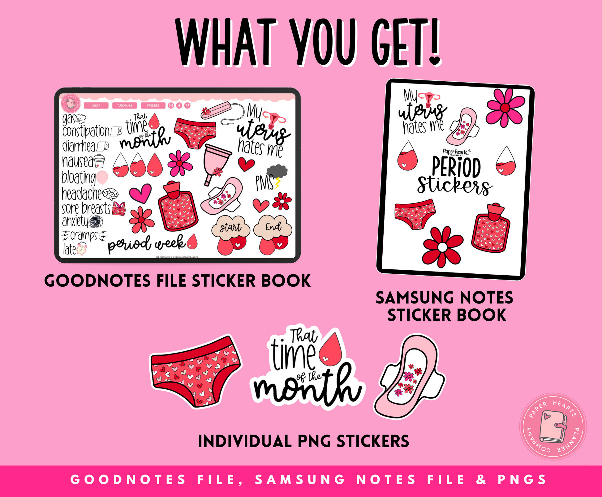 Period Stickers – Paper Hearts Planner Co.