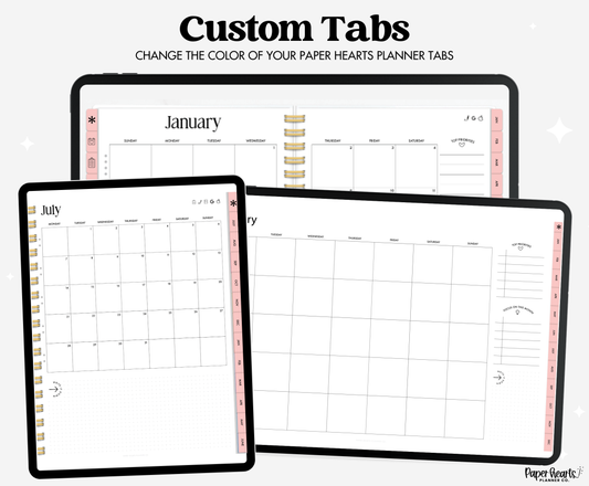 Traditional Christmas December Tabs Pink