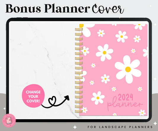 Pink Daisies Planner Cover