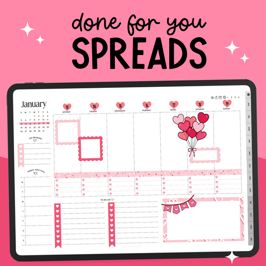Pink Hearts No Coils Weekly DFY Spread