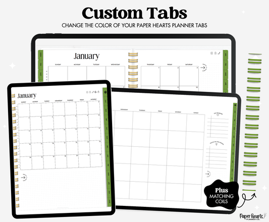 Pretty In Plants Dark Green Tabs