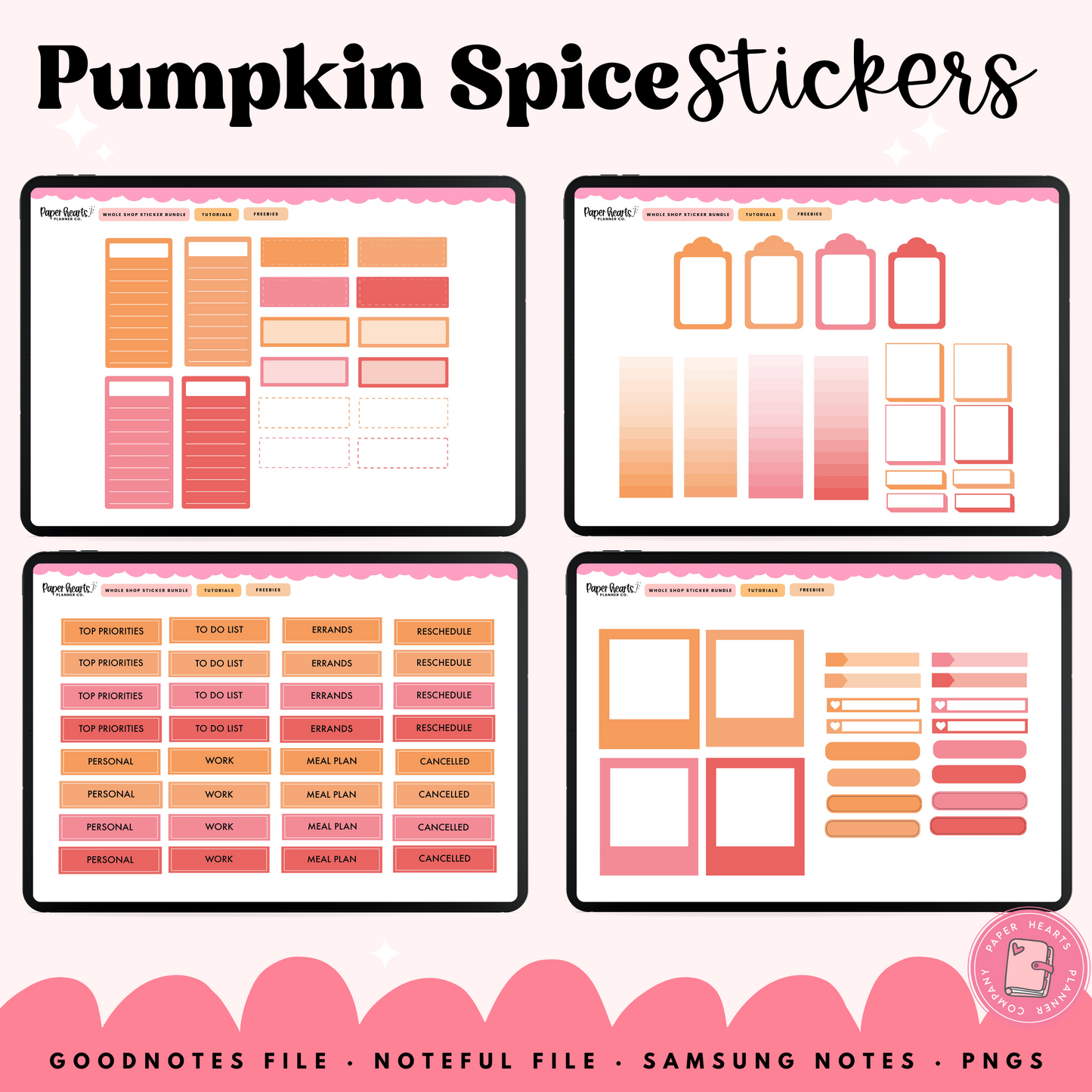 Pumpkin Spice Stickers