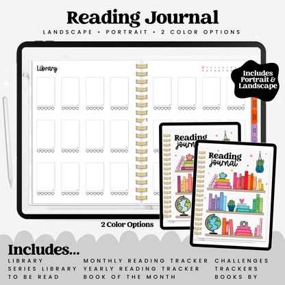 Reading Journal Portrait & Landscape