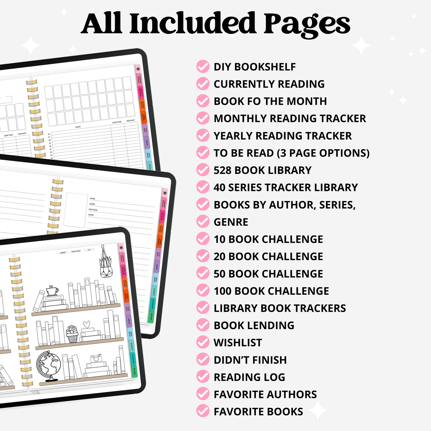 Reading Journal Portrait & Landscape