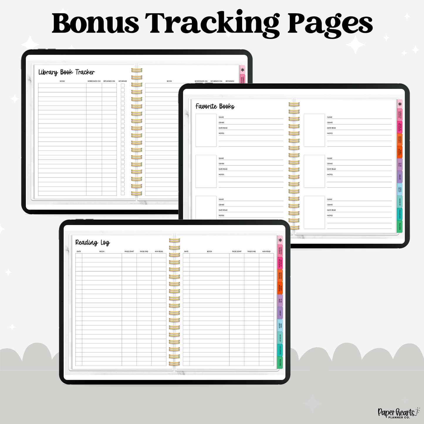 Reading Journal Portrait & Landscape