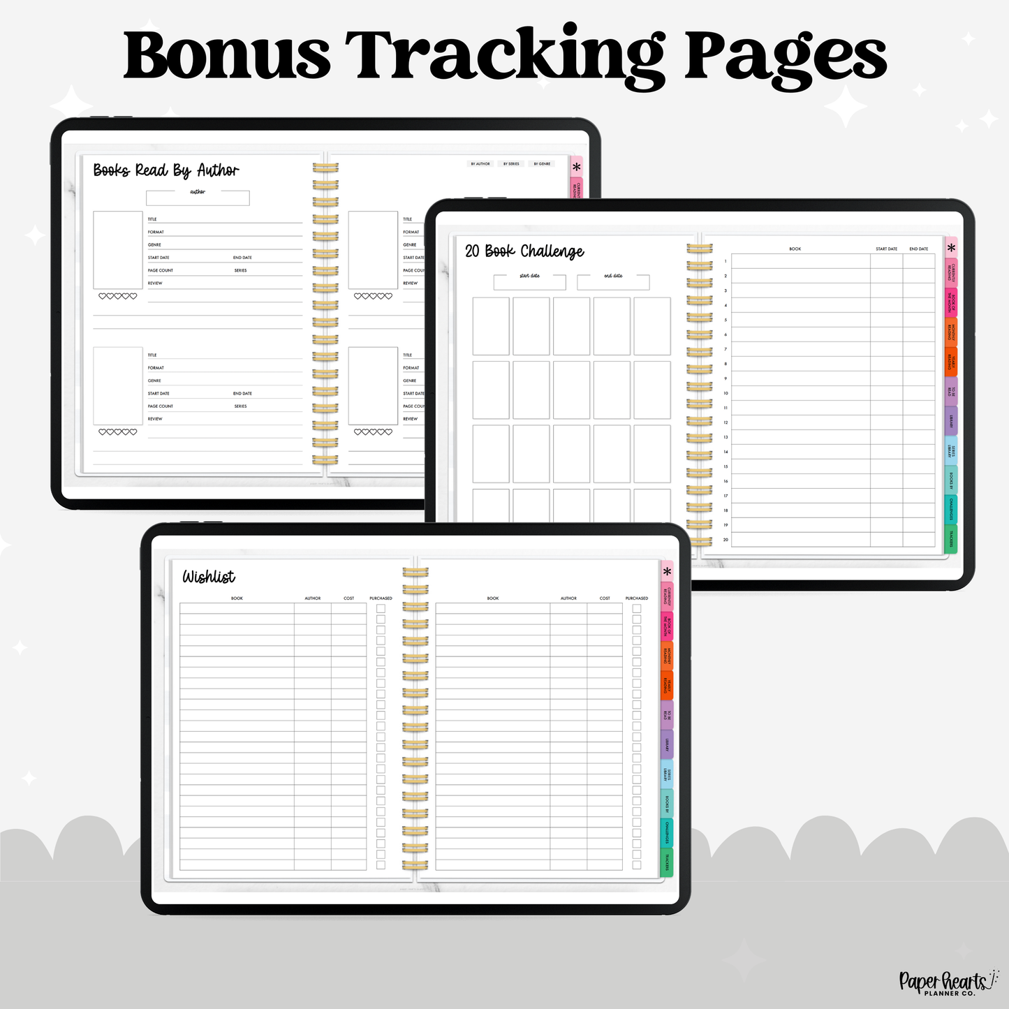 Reading Journal Portrait & Landscape