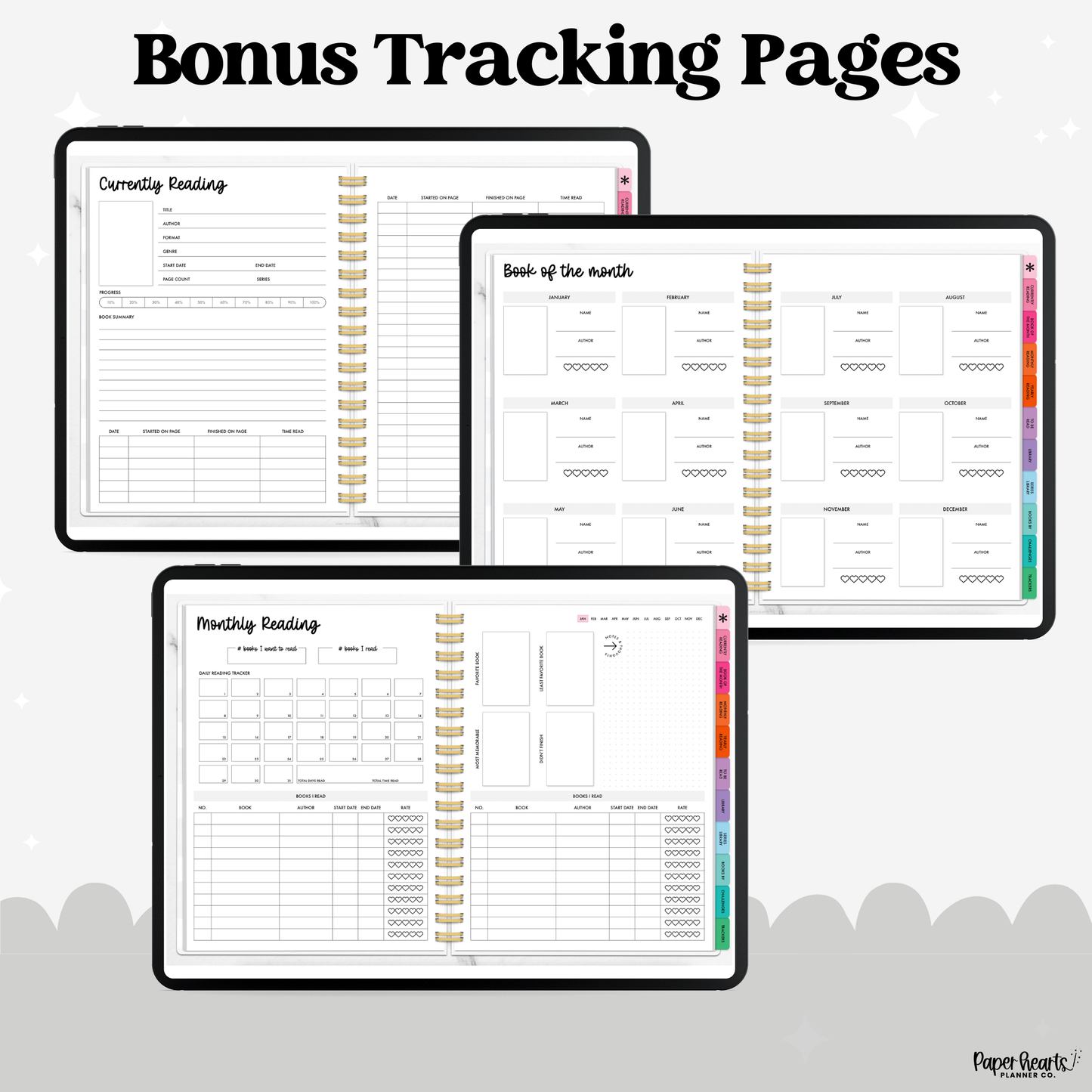 Reading Journal Portrait & Landscape