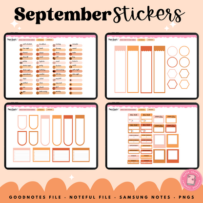 September Fall Stickers
