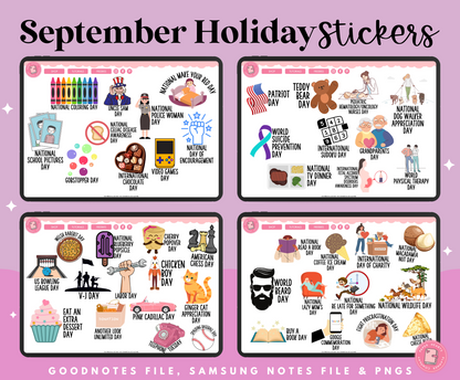 September Holiday Stickers