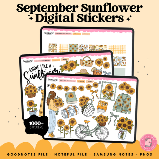 September Sunflower Stickers