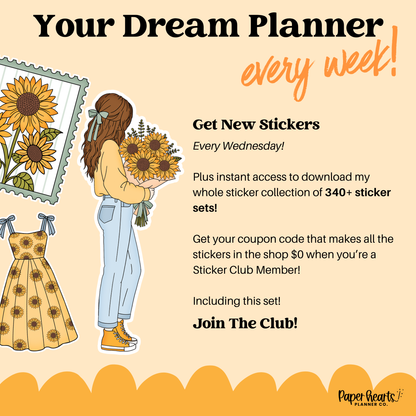 September Sunflower Stickers