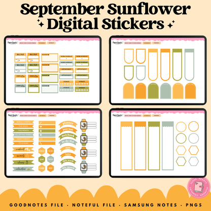 September Sunflower Stickers