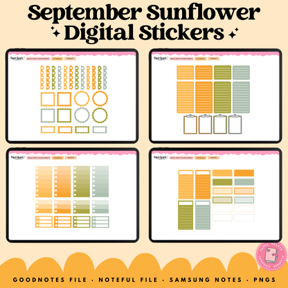 September Sunflower Stickers