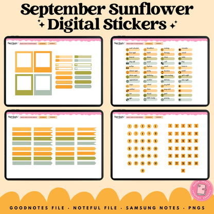 September Sunflower Stickers