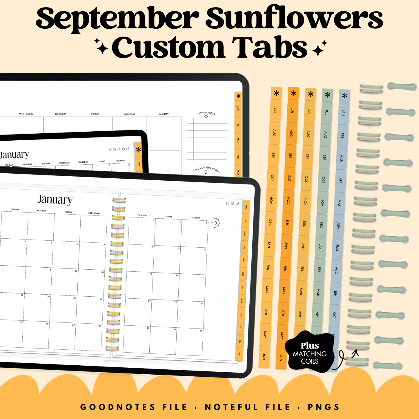 September Sunflower Tabs