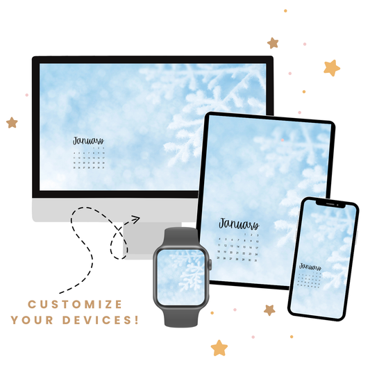 Snowflakes January Calendar Wallpapers