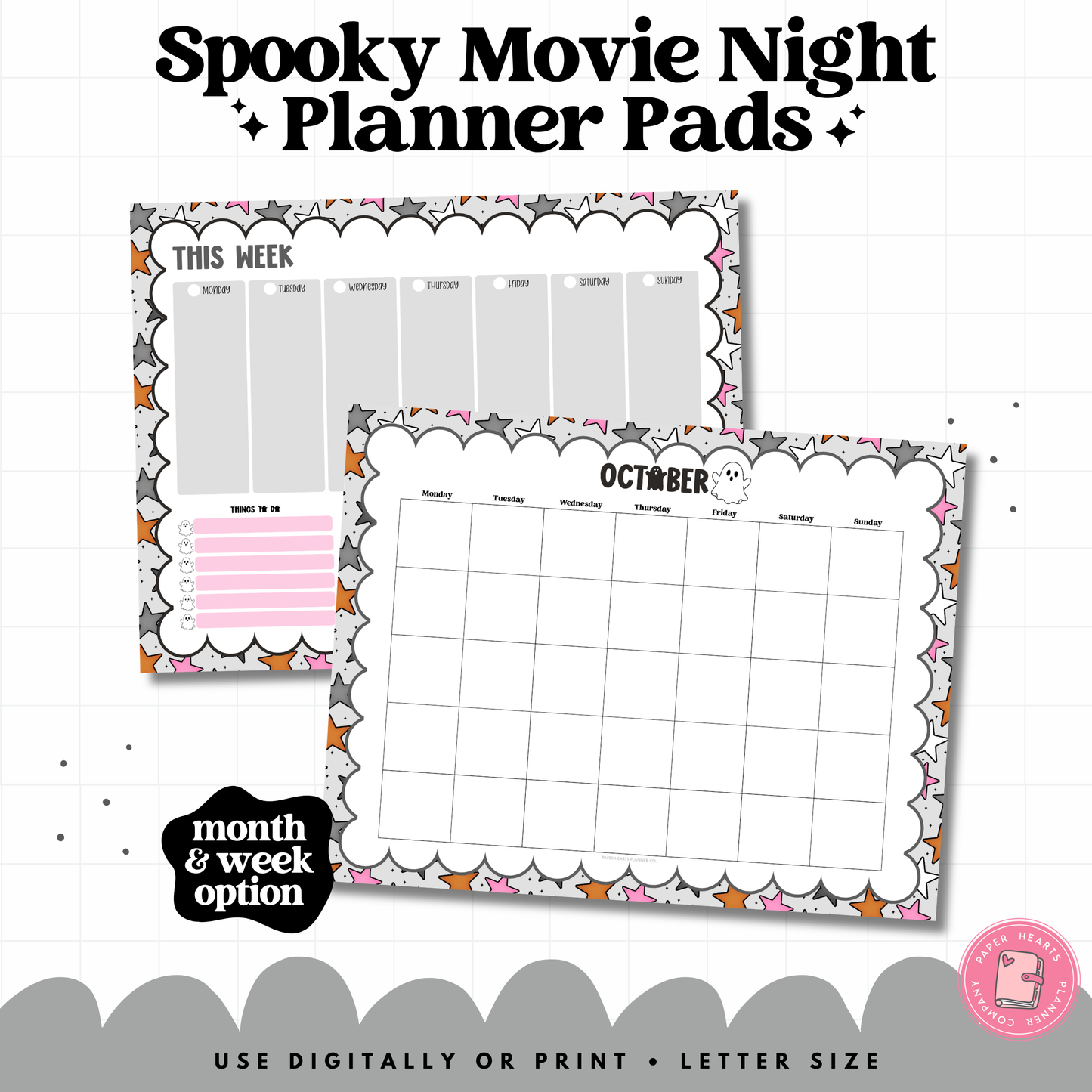 Spooky Movie Night Planner Pad